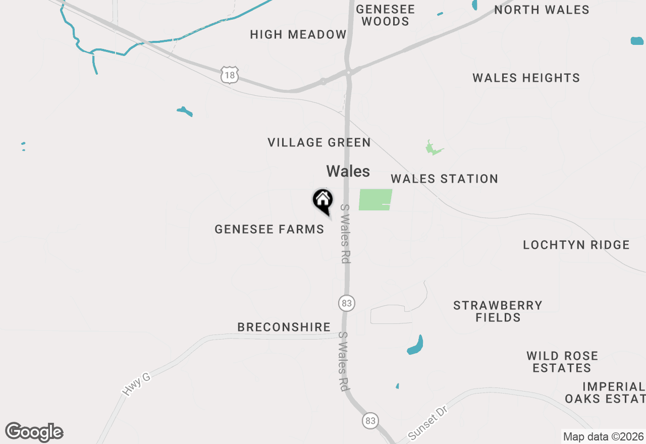 Map of 310 S Taliesin Rd, Wales, WI 53183