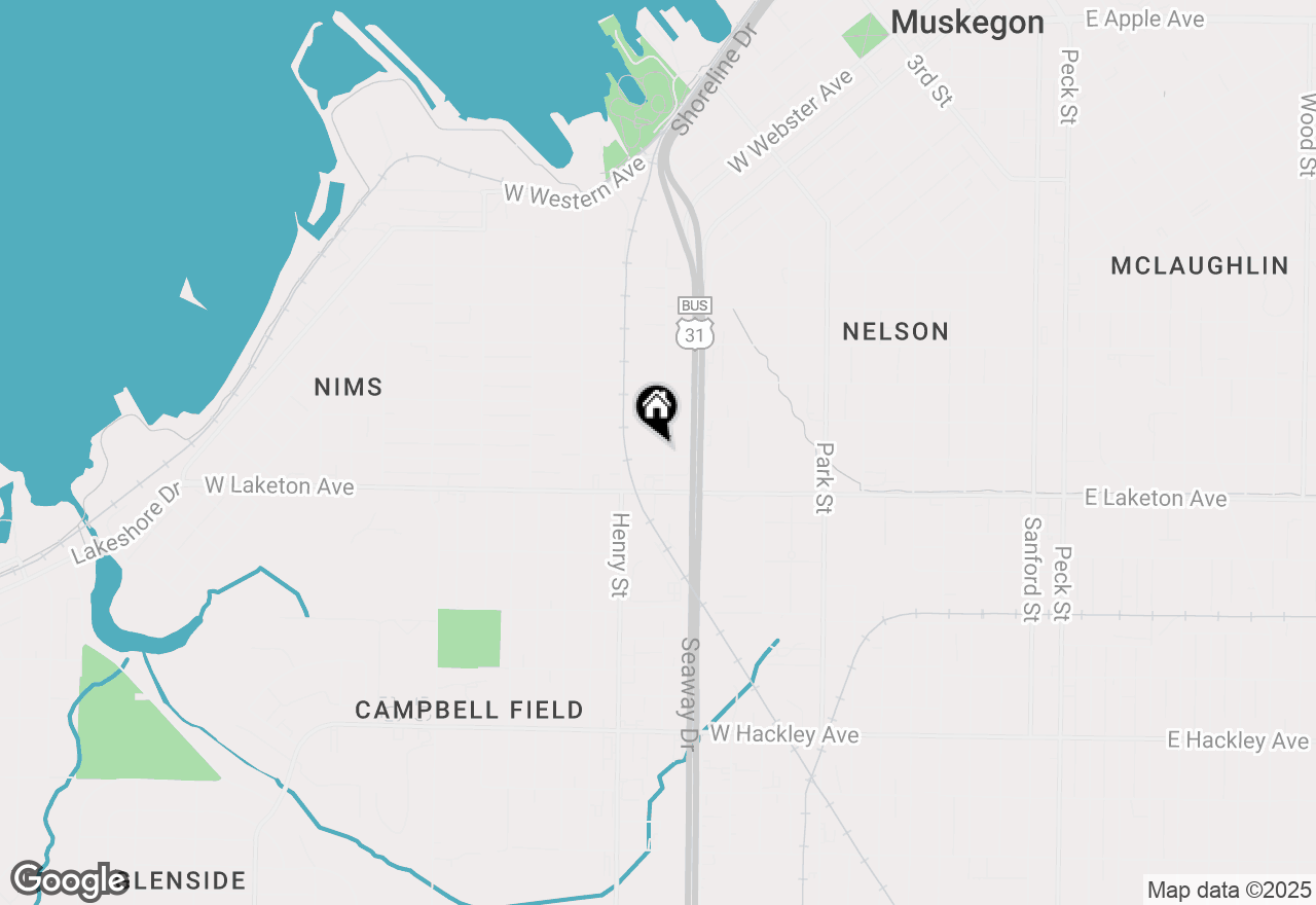 Map of 1733 Beidler Street, Muskegon, MI 49441