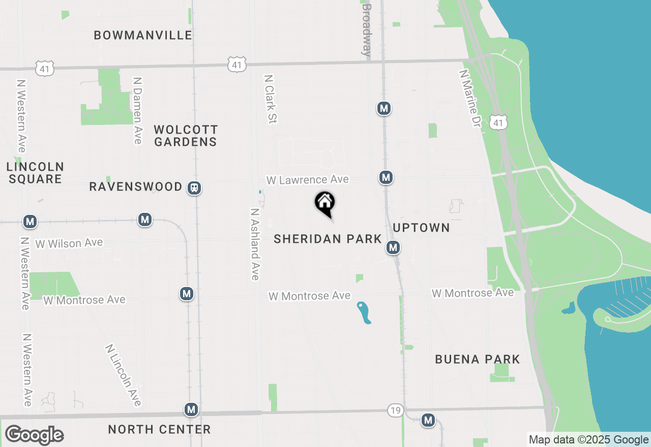 Map of 4627 N Beacon Street #1B, Chicago, IL 60640