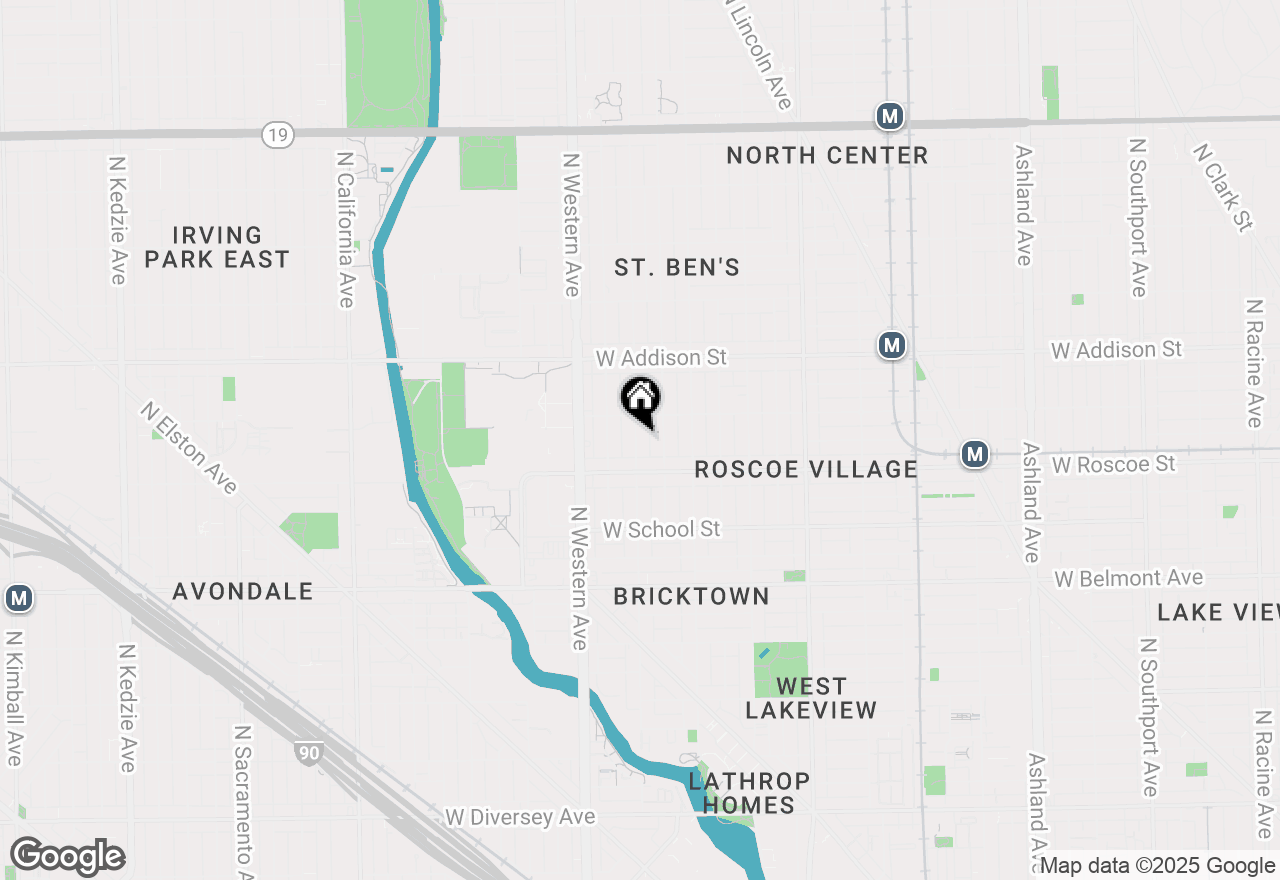 Map of 3433 N Oakley Avenue #G, Chicago, IL 60618