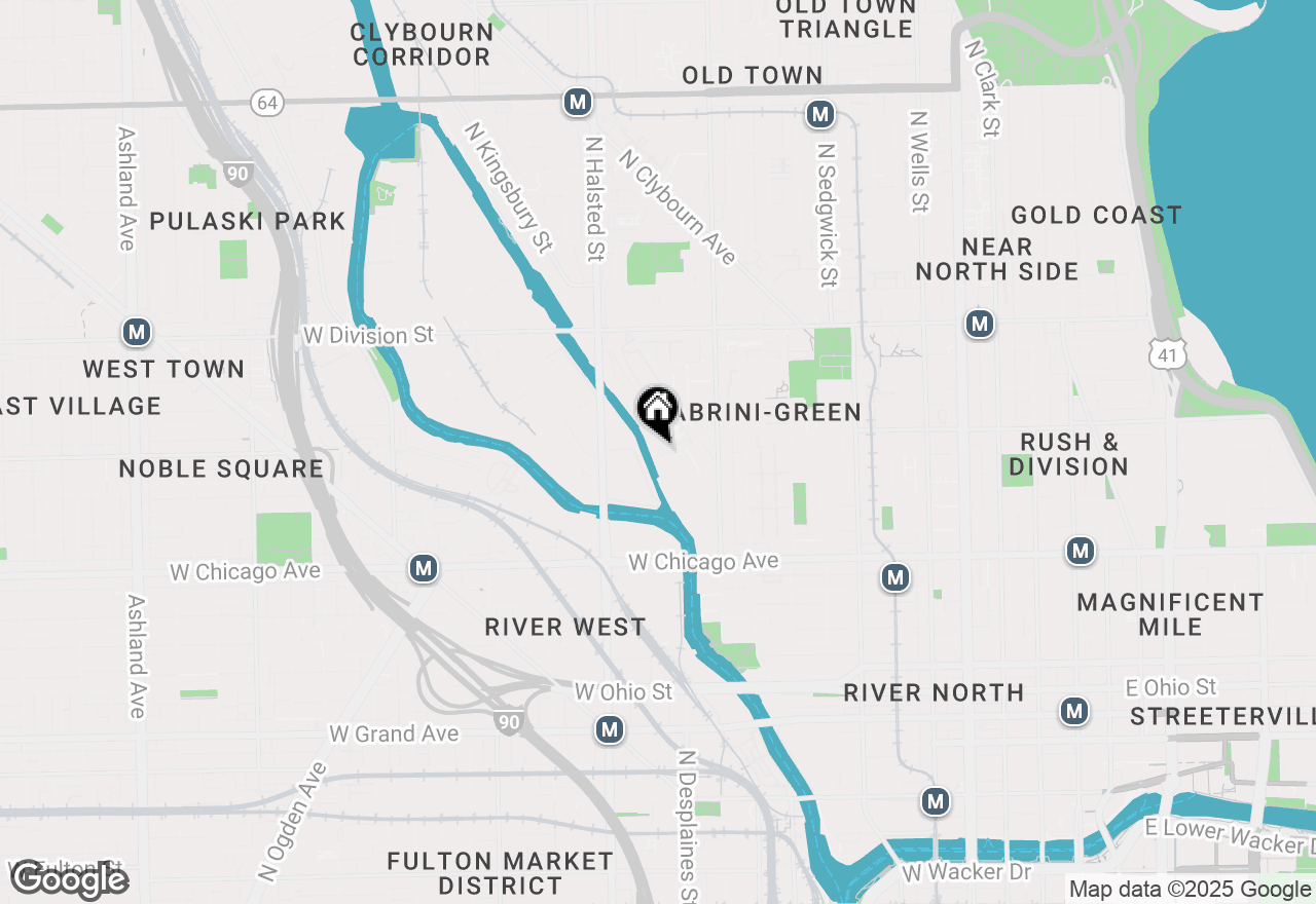 Map of 1009 N Riverwalk Street, Chicago, IL 60610