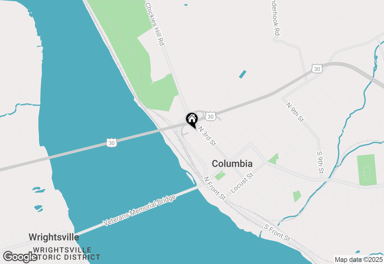 Map of 545 N 2nd Street, Columbia, PA 17512