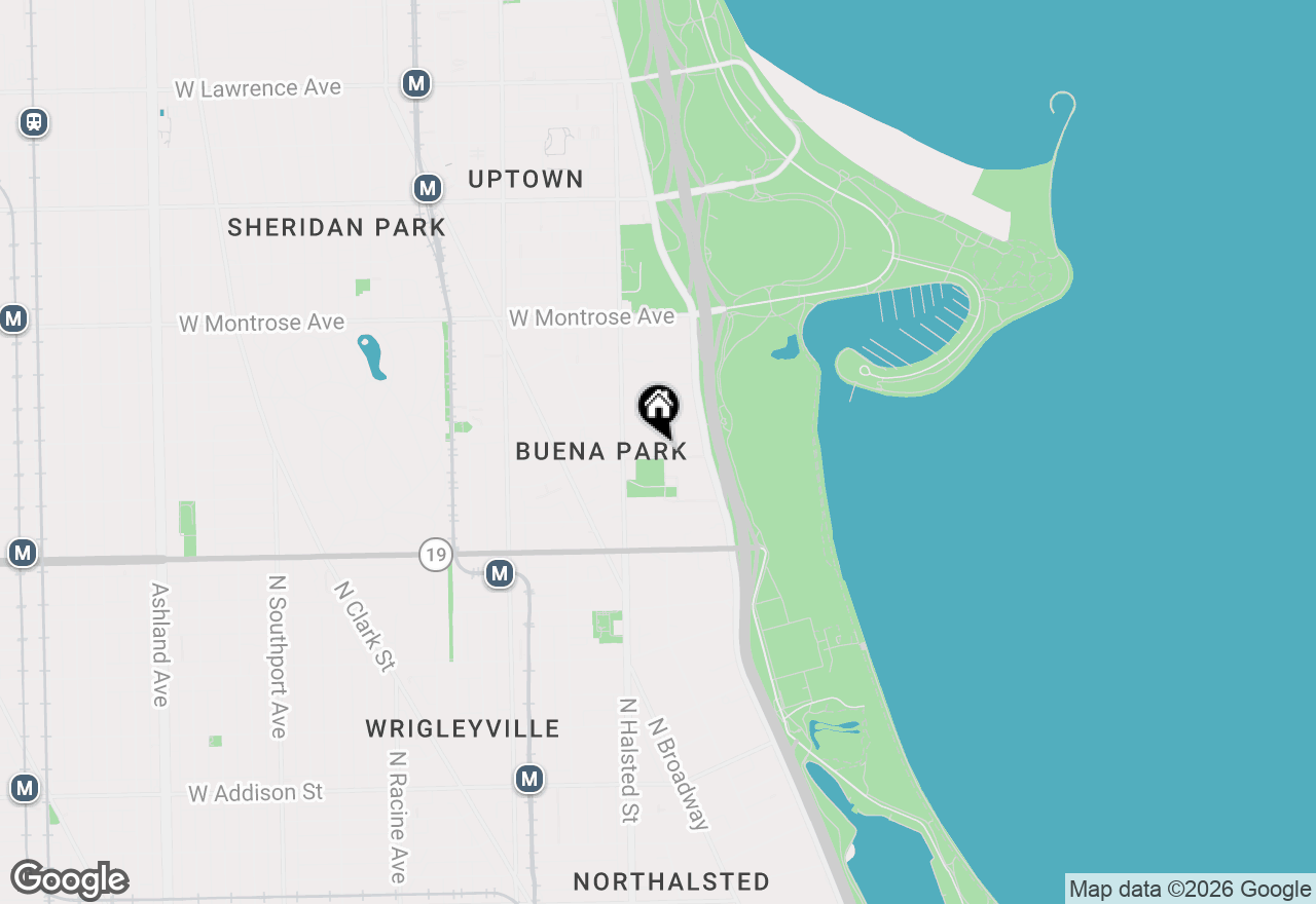 Map of 711 W Gordon Terrace #813, Chicago, IL 60613