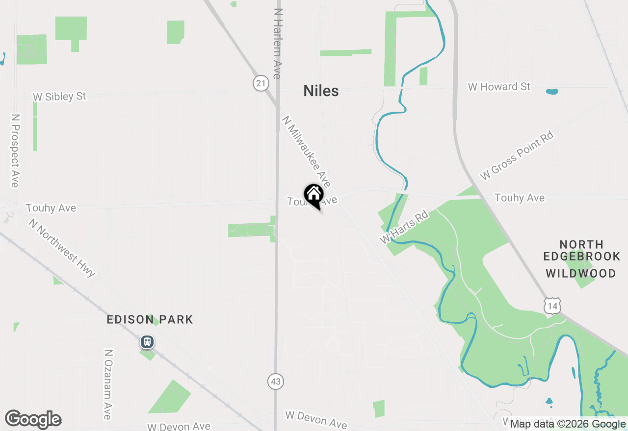 Map of 7041 W Touhy Avenue #209, Niles, IL 60714