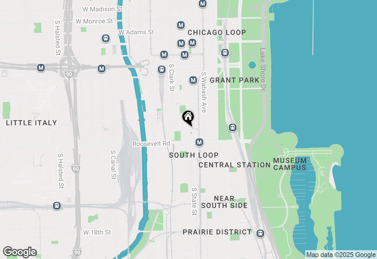 Map of 1143 S Plymouth Court #604, Chicago, IL 60605