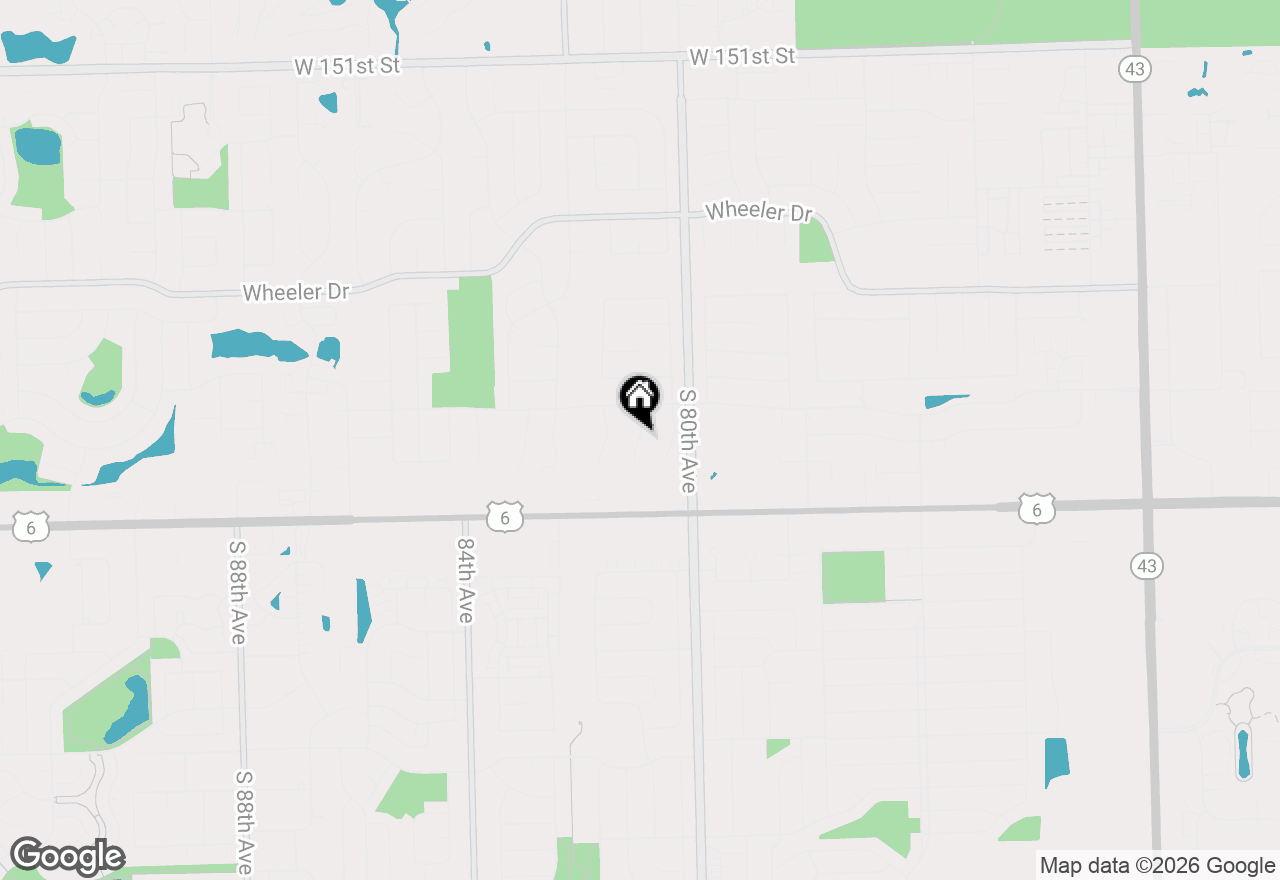 Map of 15724 Foxbend Court #2N, Orland Park, IL 60462