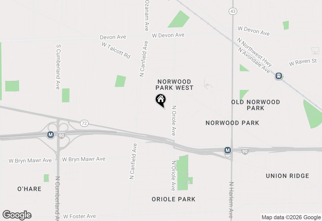 Map of 5871 N Overhill Avenue, Chicago, IL 60631