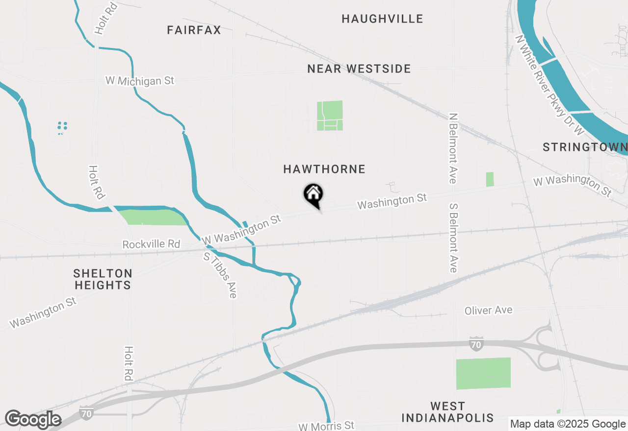 Map of 2943 W Washington Street, Indianapolis, IN 46222