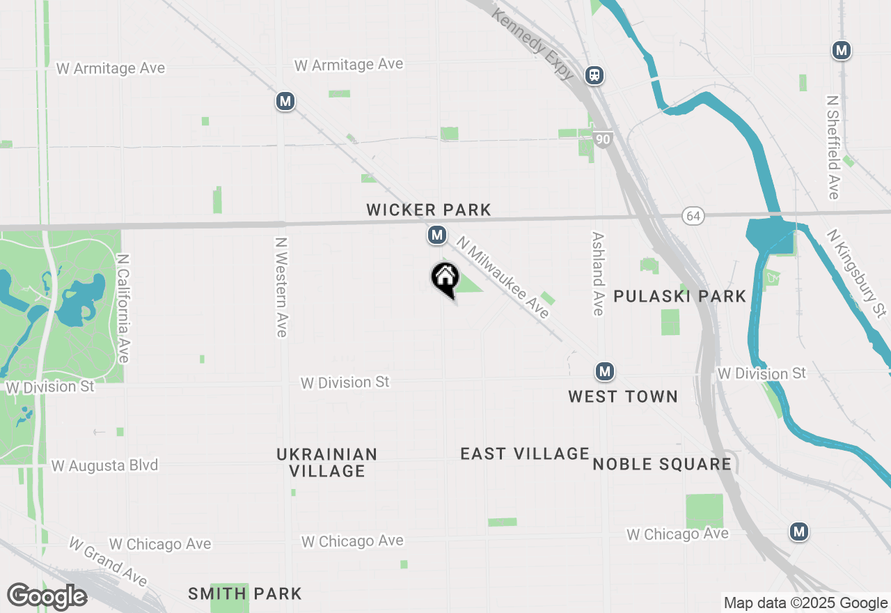 Map of 1351 N Damen Avenue #1, Chicago, IL 60622