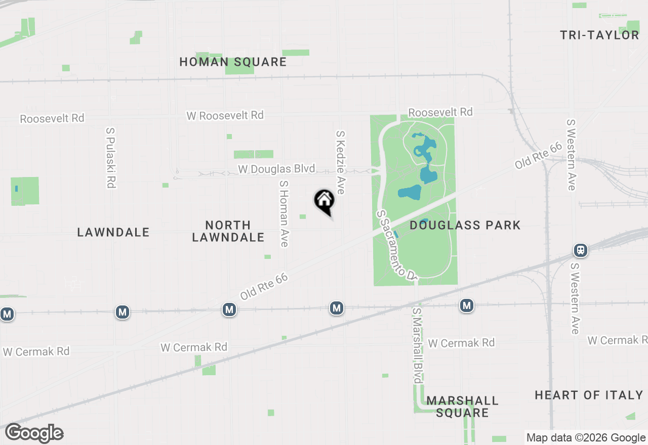 Map of 1544 S Sawyer Avenue, Chicago, IL 60623