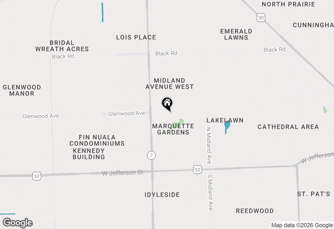 Map of 1616 Glenwood Avenue, Joliet, IL 60435