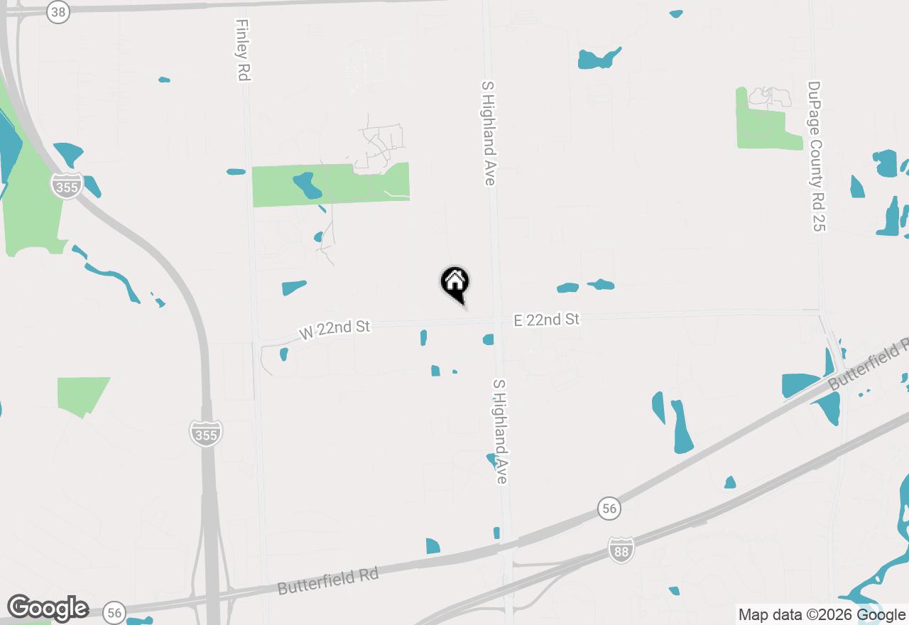 Map of 106 E 22nd Street, Lombard, IL 60148