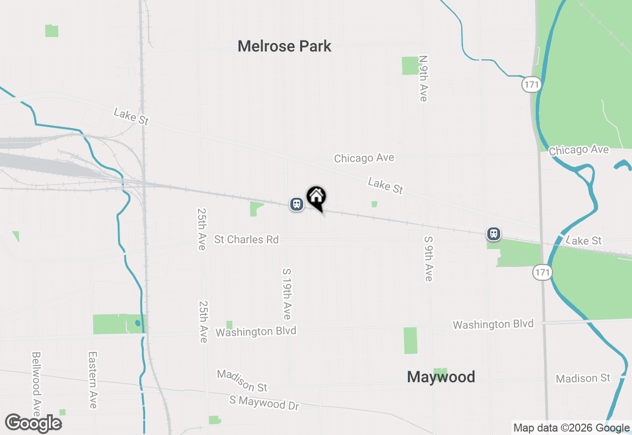 Map of 9 S 17th Avenue, Maywood, IL 60153