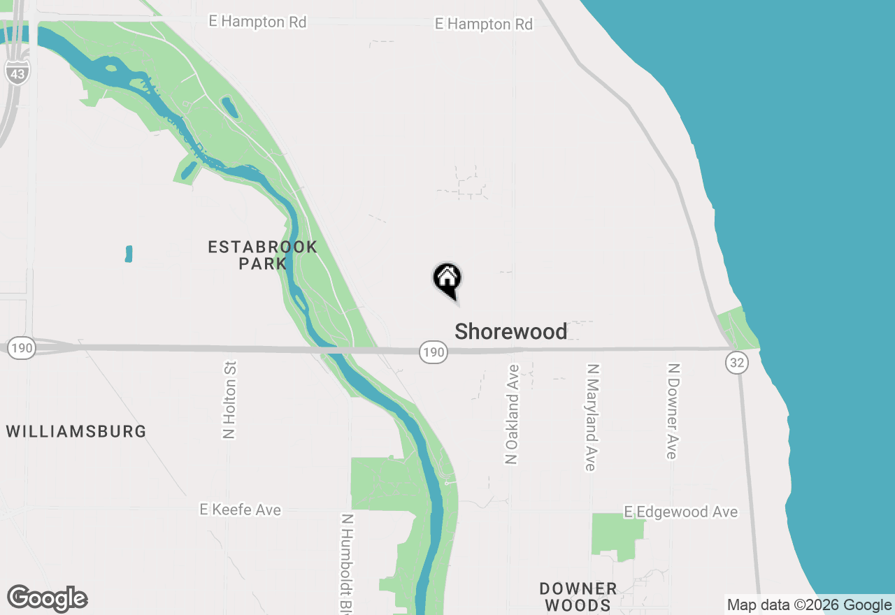 Map of 4101 N Larkin St, Shorewood, WI 53211
