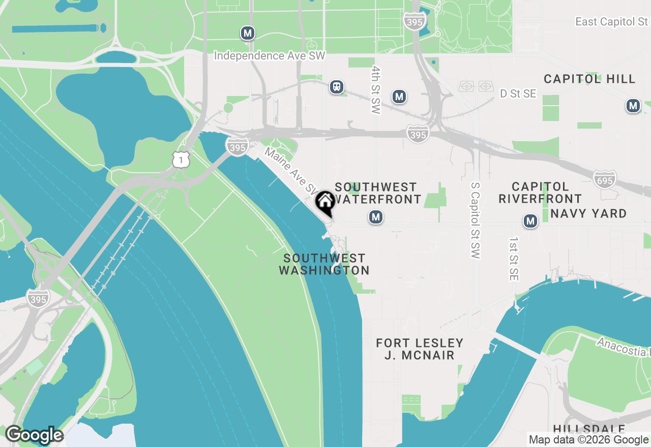 Map of 601 Wharf Street Sw #301, Washington, DC 20024