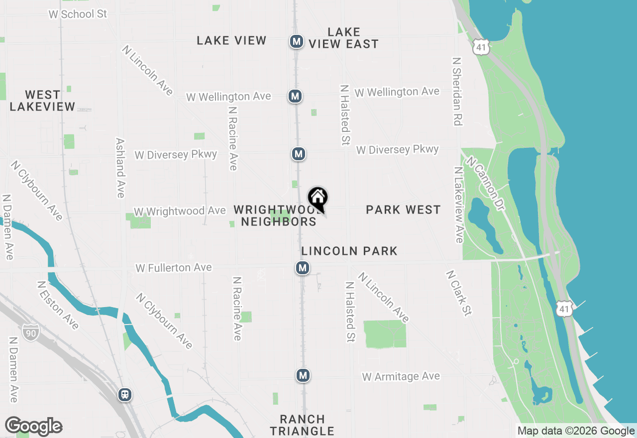 Map of 866 W Lill Avenue #2, Chicago, IL 60614