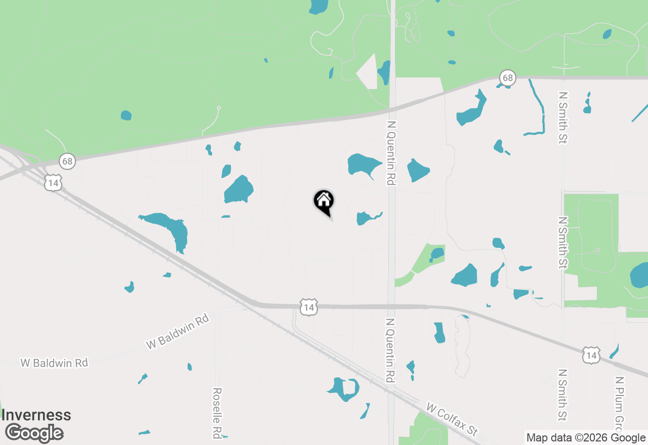 Map of 1024 N Knollwood Drive, Palatine, IL 60067