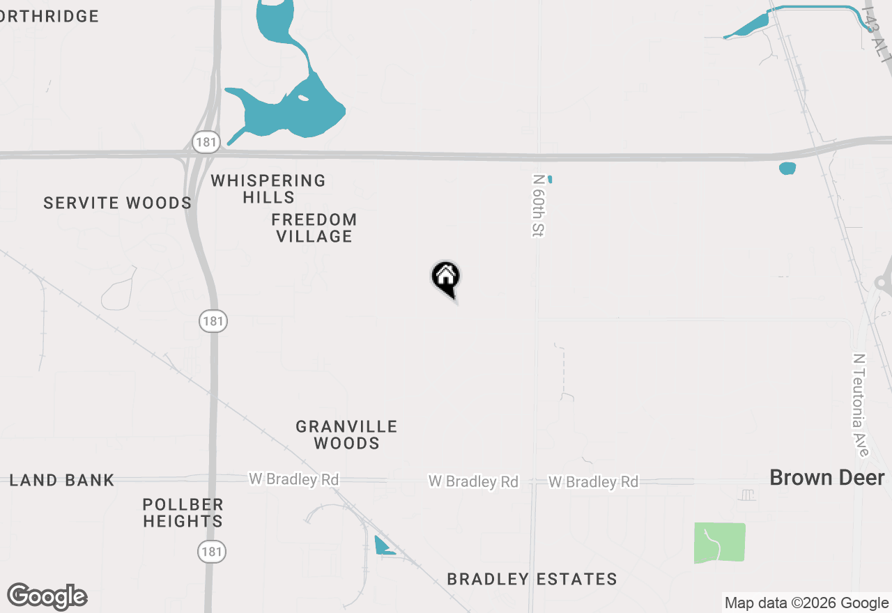 Map of 8427 N 64th St, Brown Deer, WI 53223