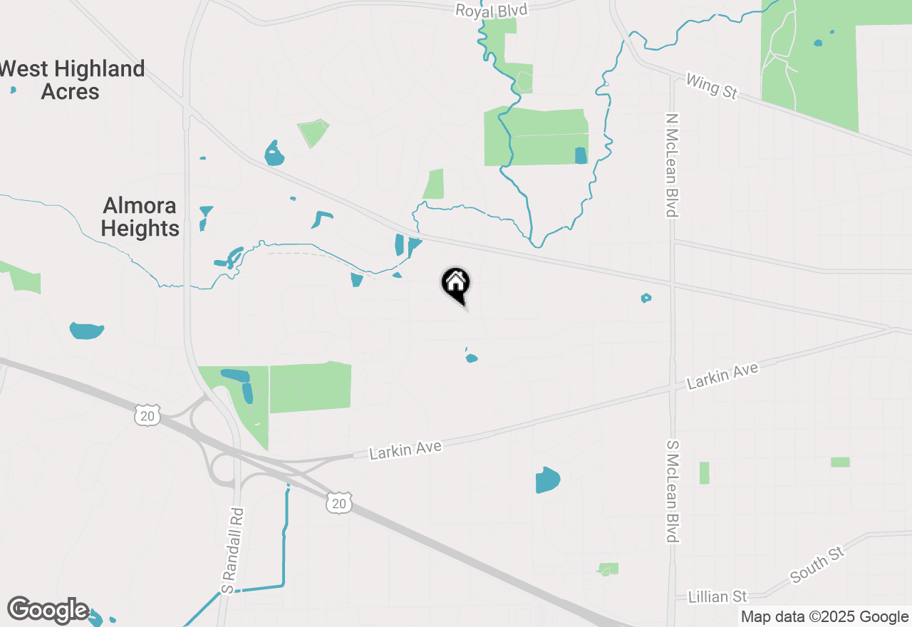 Map of 1932 Country Knoll Lane, Elgin, IL 60123