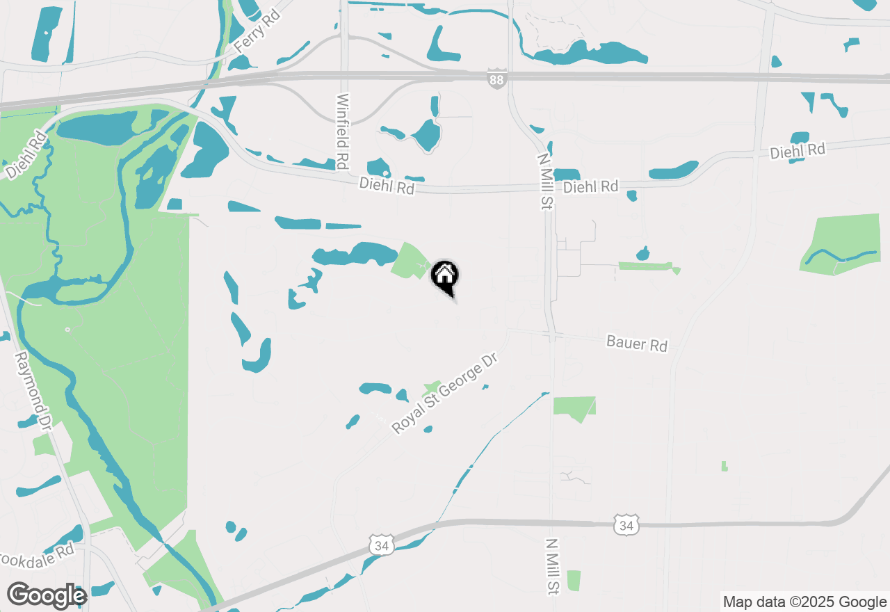 Map of 740 Century Farm Lane, Naperville, IL 60563