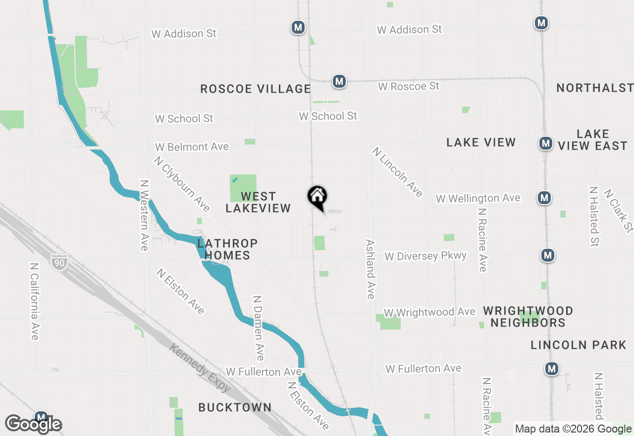 Map of 2928 N Wood Street #A, Chicago, IL 60657