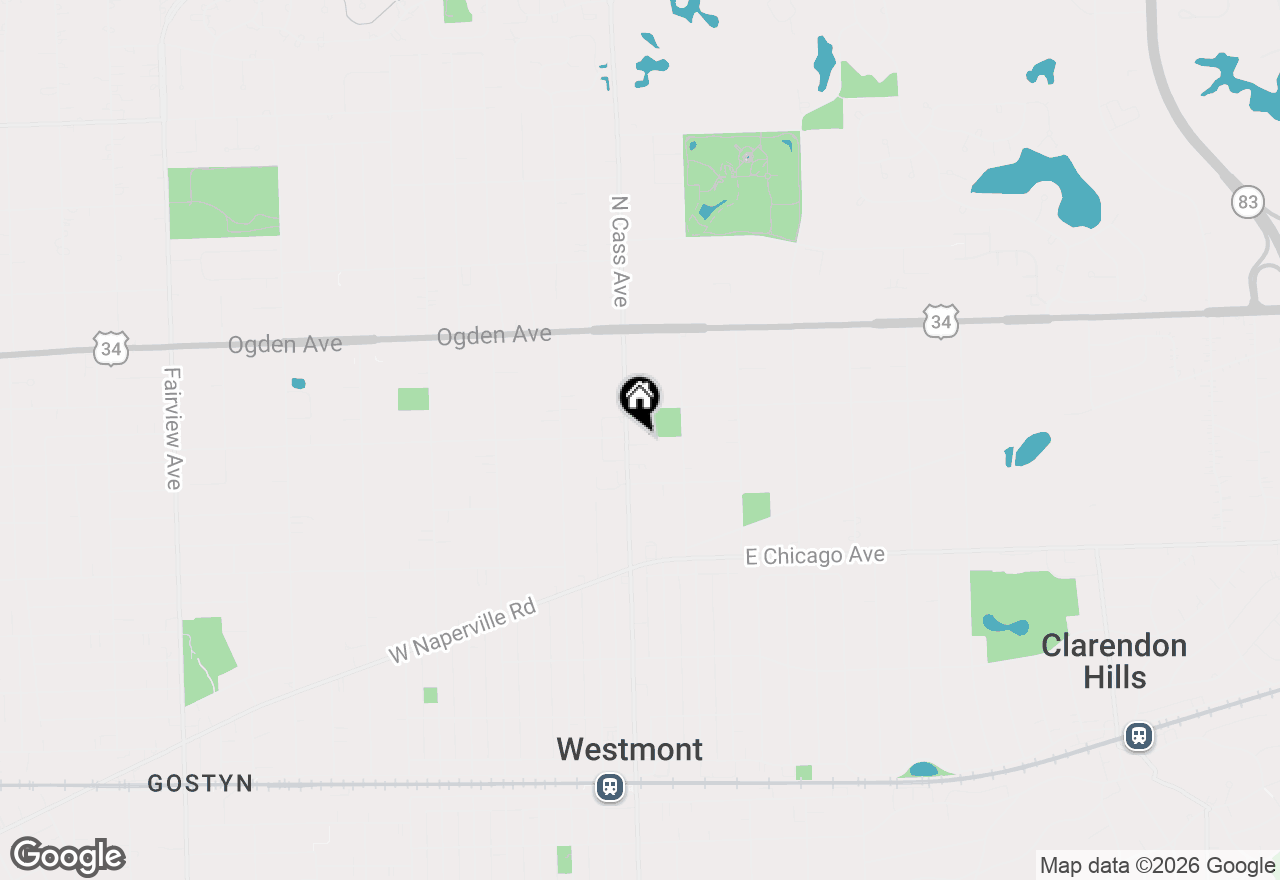 Map of 417 N Cass Avenue #3A, Westmont, IL 60559