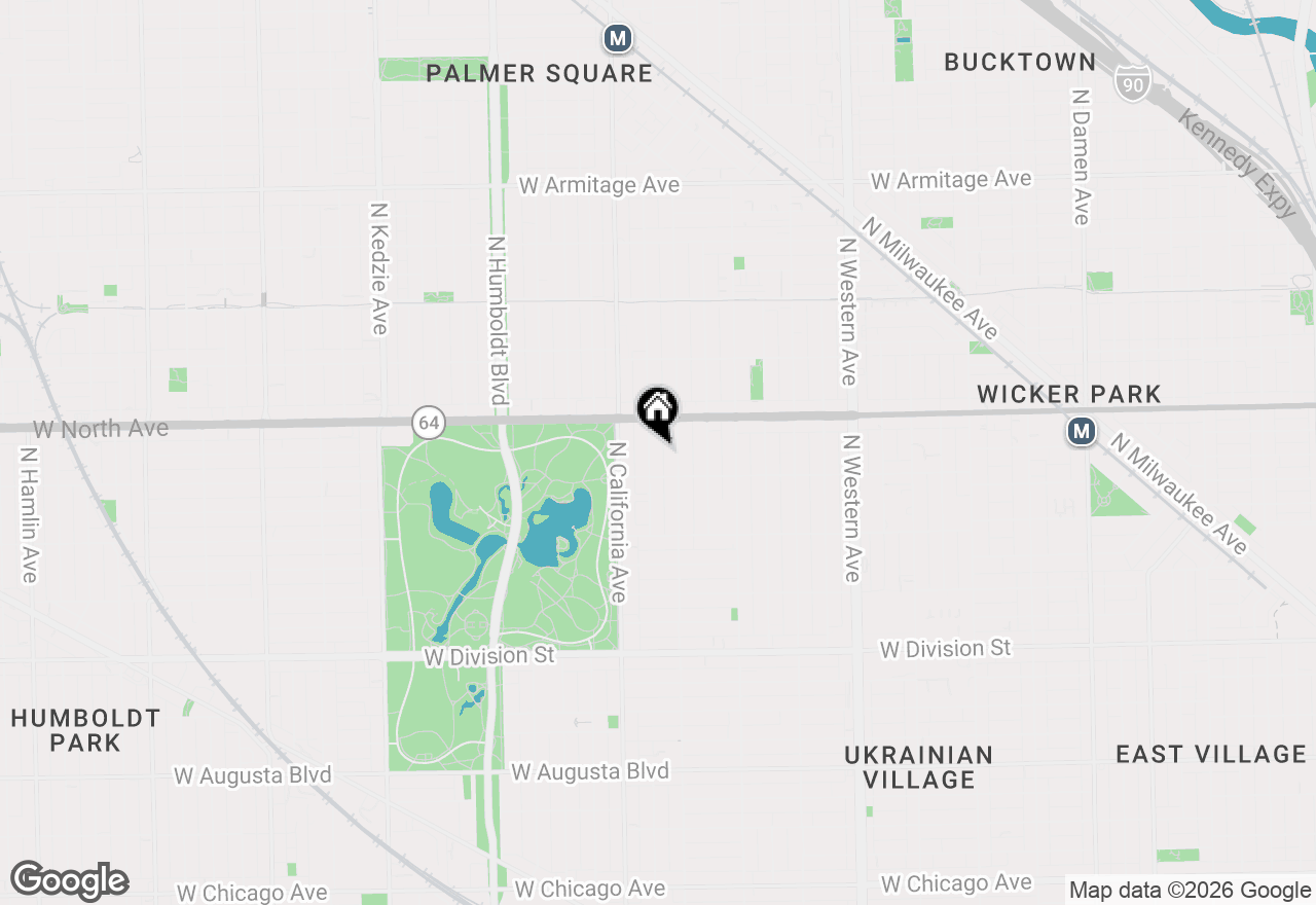 Map of 1523 N Fairfield Avenue #1, Chicago, IL 60622