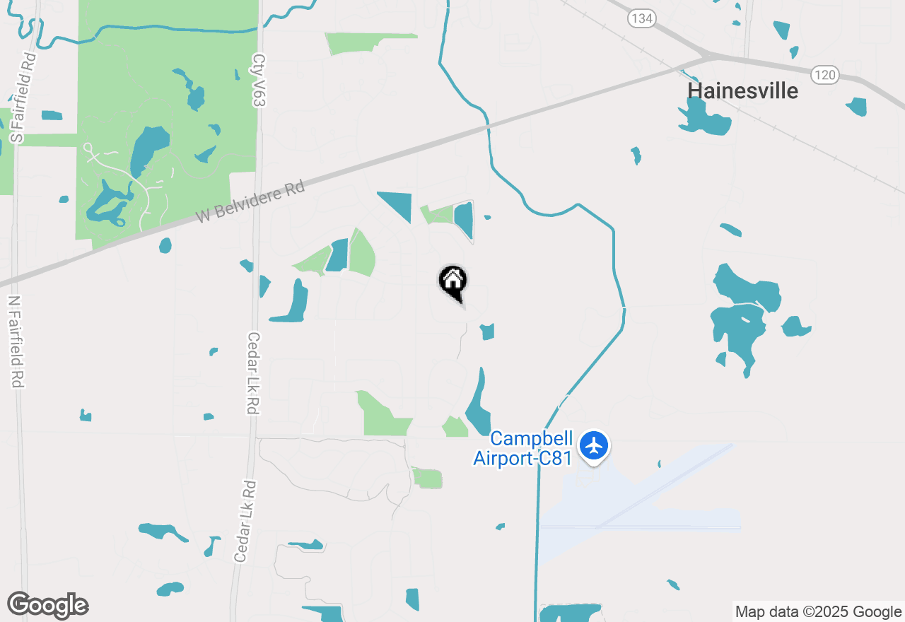 Map of 107 W Amberley Drive, Round Lake, IL 60073