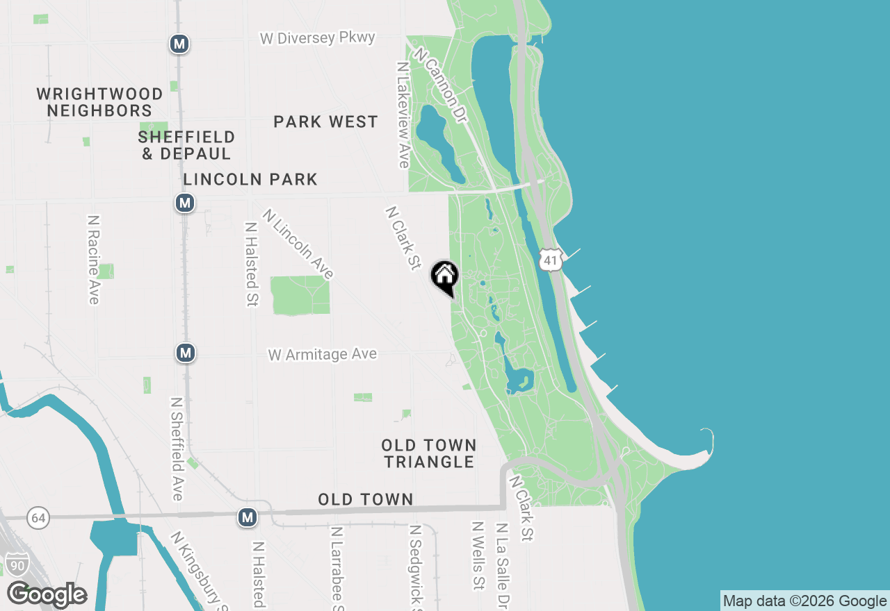 Map of 2100 N Lincoln Park West Street #6CN, Chicago, IL 60614