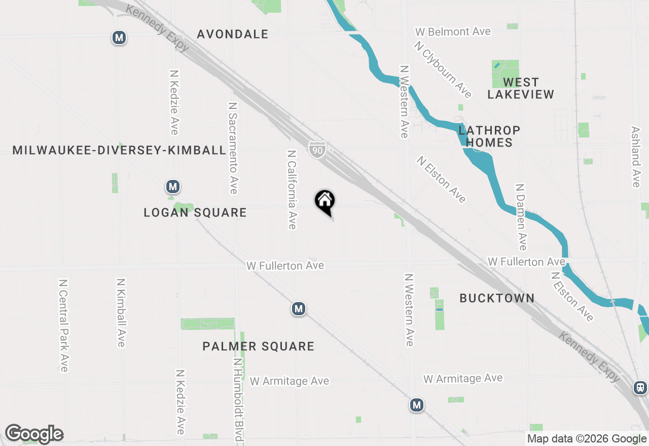 Map of 2527 N Washtenaw Avenue, Chicago, IL 60647