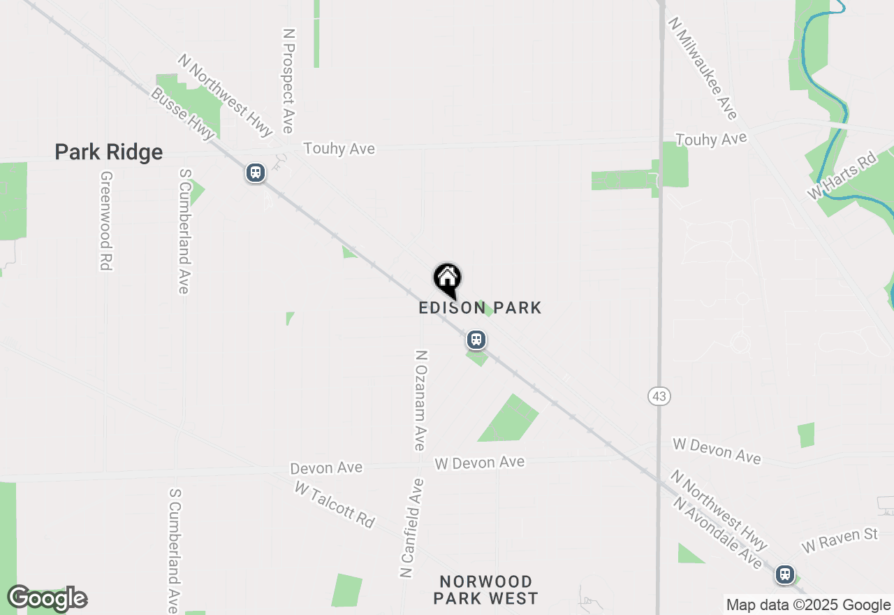 Map of 6802 N Overhill Avenue #4A, Chicago, IL 60631