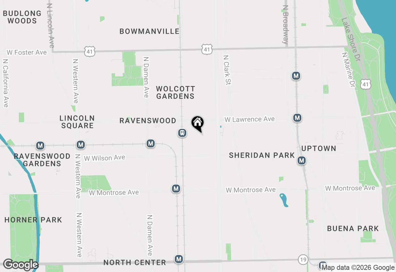 Map of 1728 W Leland Avenue #3W, Chicago, IL 60640