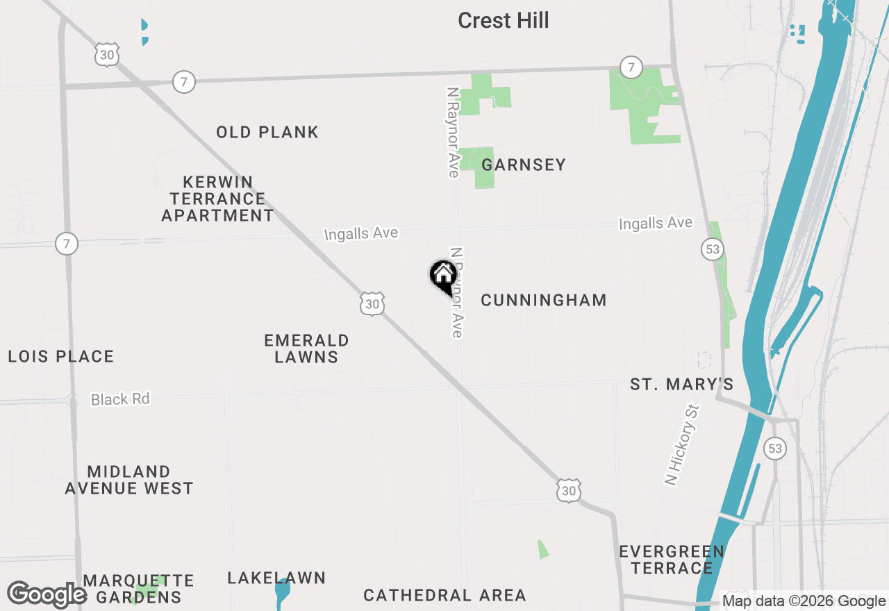 Map of 809 Moran Street, Joliet, IL 60435