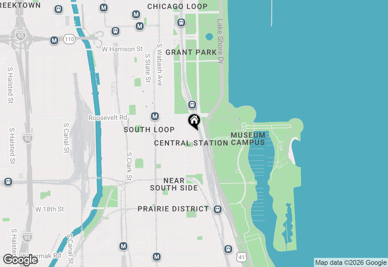 Map of 233 E 13th Street #1708, Chicago, IL 60605