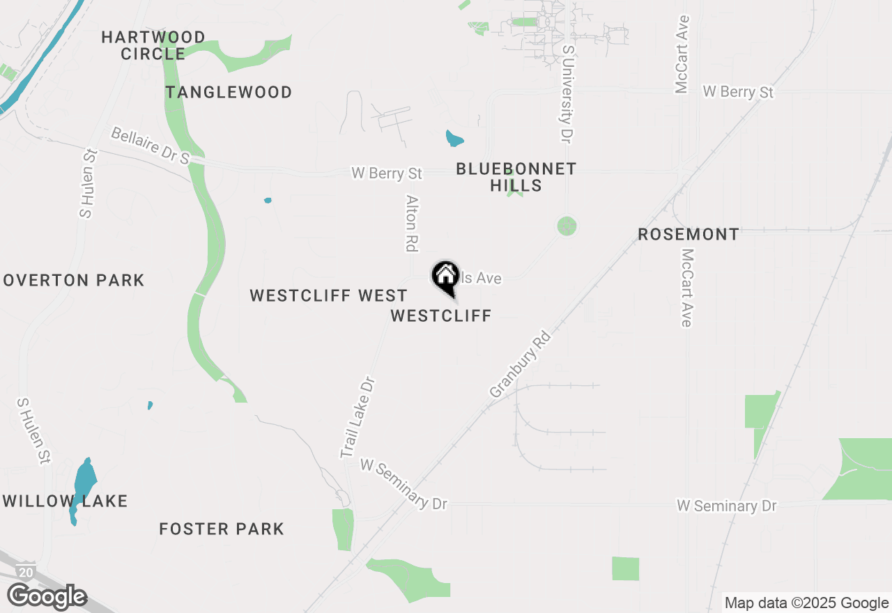 Map of 3729 Carolyn Road, Fort Worth, TX 76109