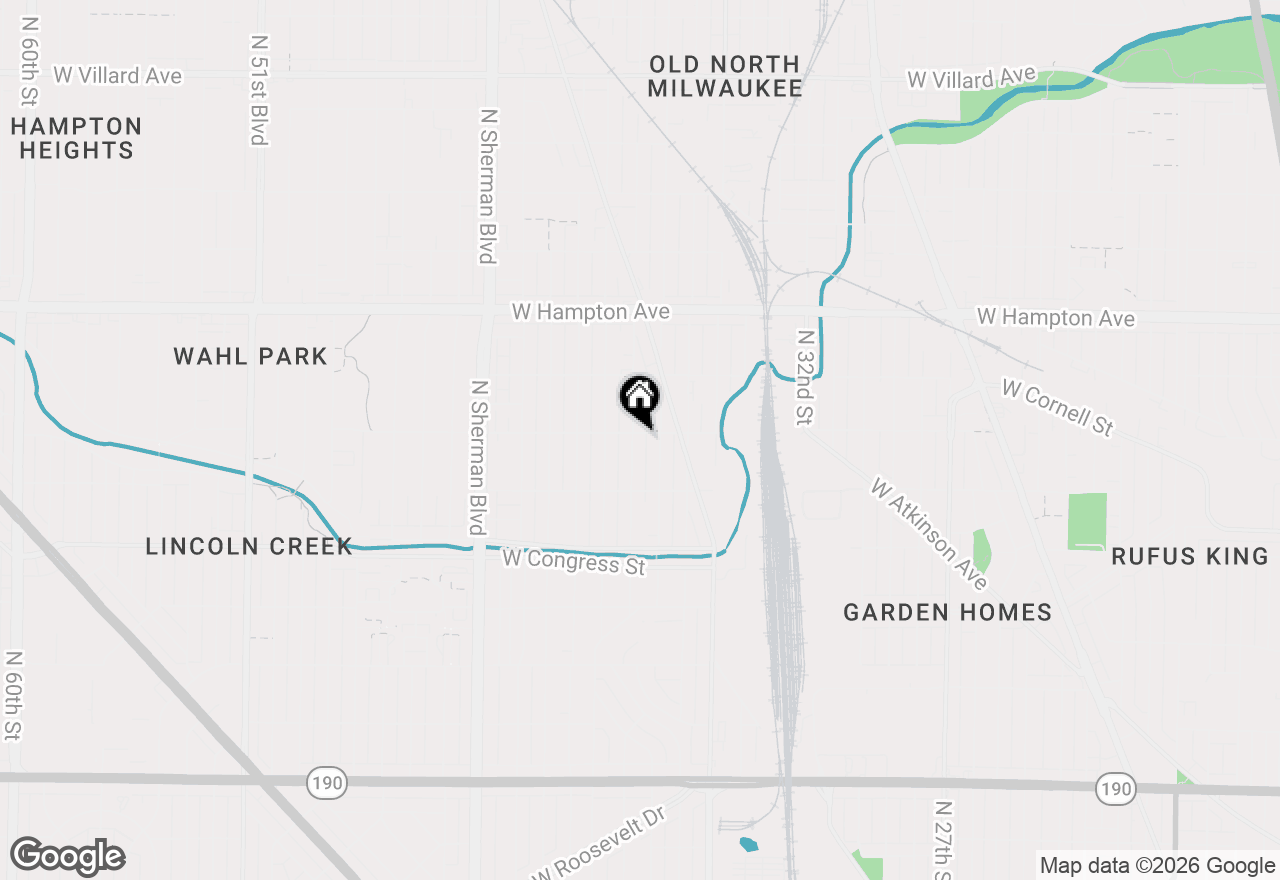 Map of 4572 N 38th St #4572A, Milwaukee, WI 53209