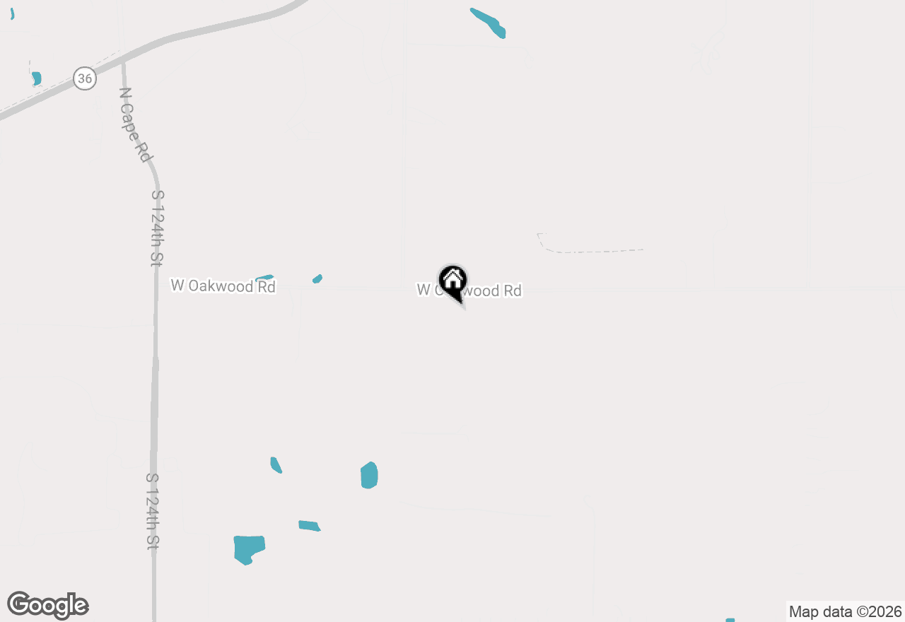 Map of 10905 W Oakwood Dr, Franklin, WI 53132