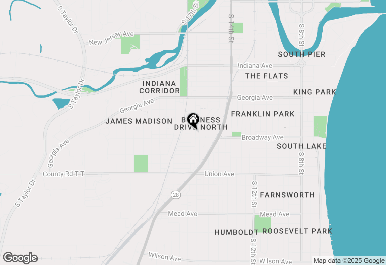 Map of 1646 S 17th Street, Sheboygan, WI 53081