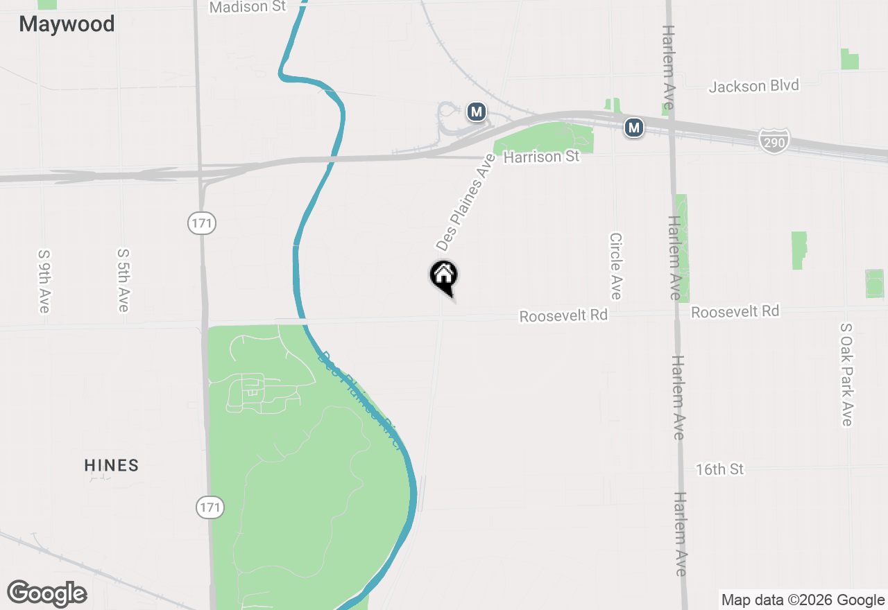 Map of 1128 Des Plaines Avenue #102, Forest Park, IL 60130
