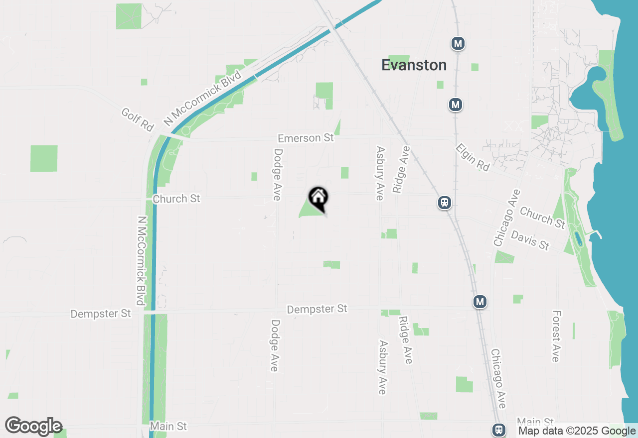 Map of 1608 Davis Street, Evanston, IL 60201