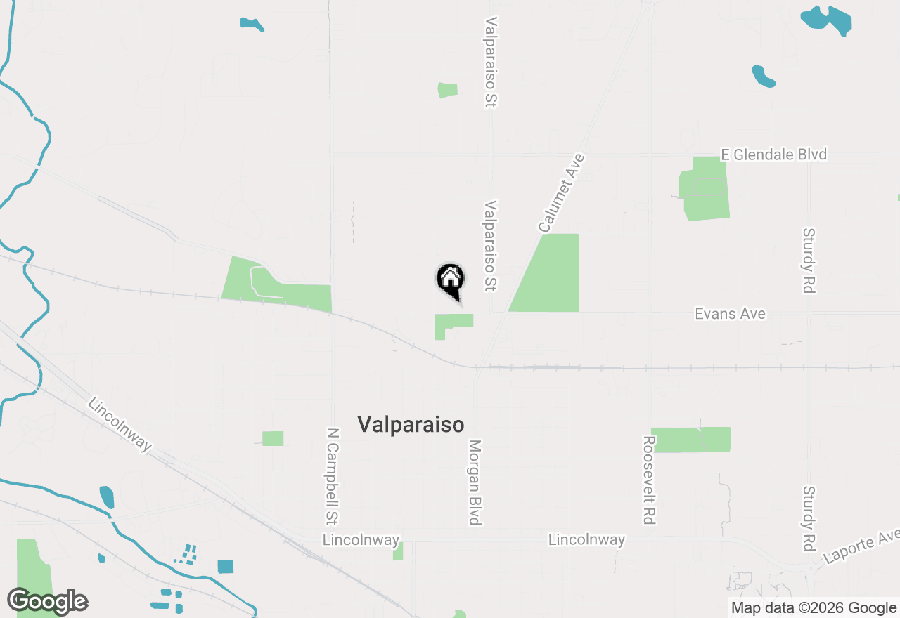 Map of 107 Evans Avenue, Valparaiso, IN 46383