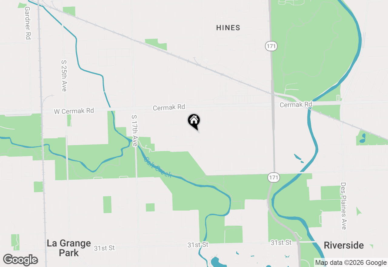 Map of 2334 S 10th Avenue, North Riverside, IL 60546