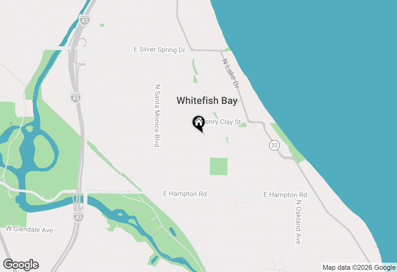 Map of 5113 N Elkhart Ave, Whitefish Bay, WI 53217