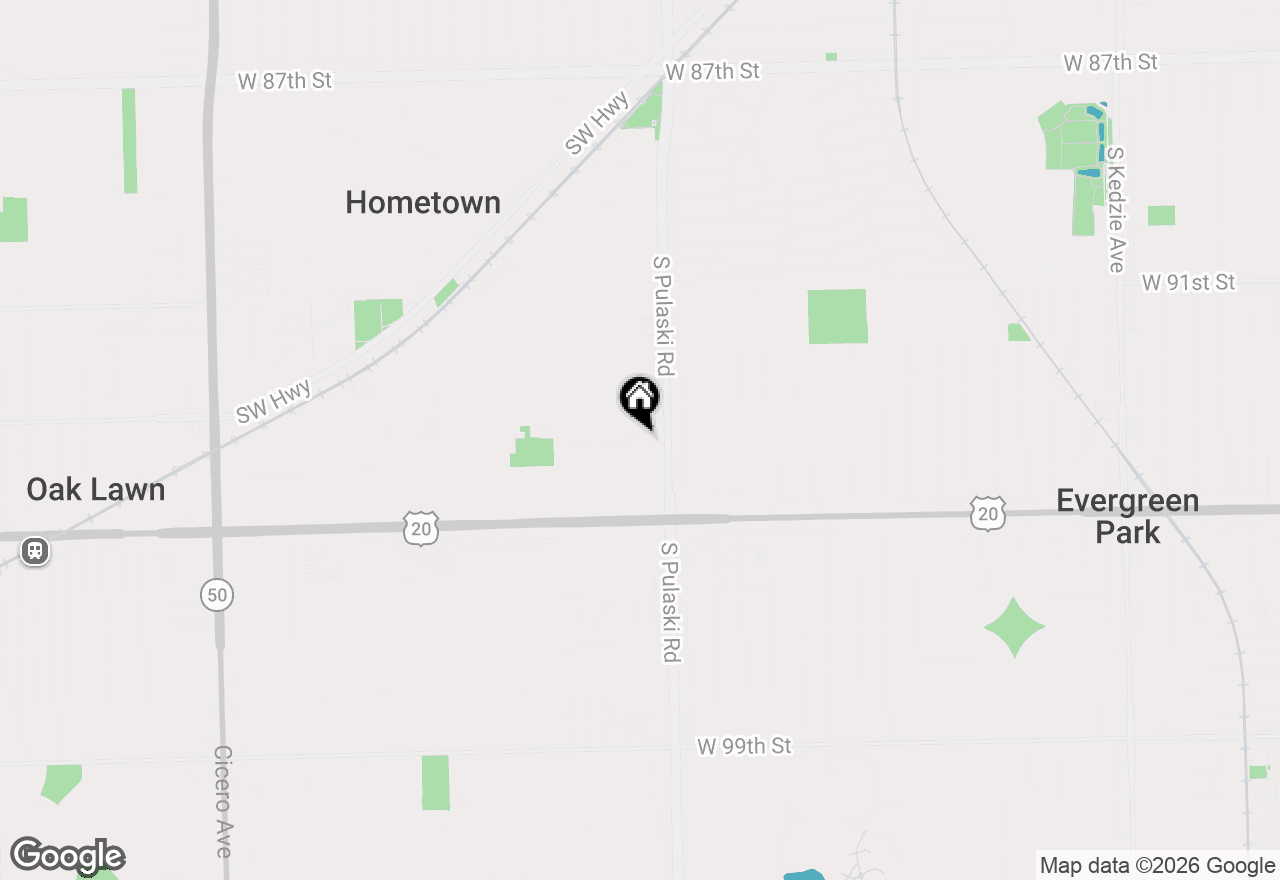 Map of 4021 W 93rd Place #1W, Oak Lawn, IL 60453