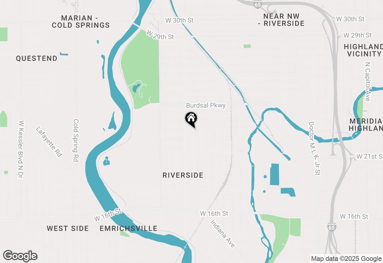 Map of 2198 N Dexter Street, Indianapolis, IN 46202