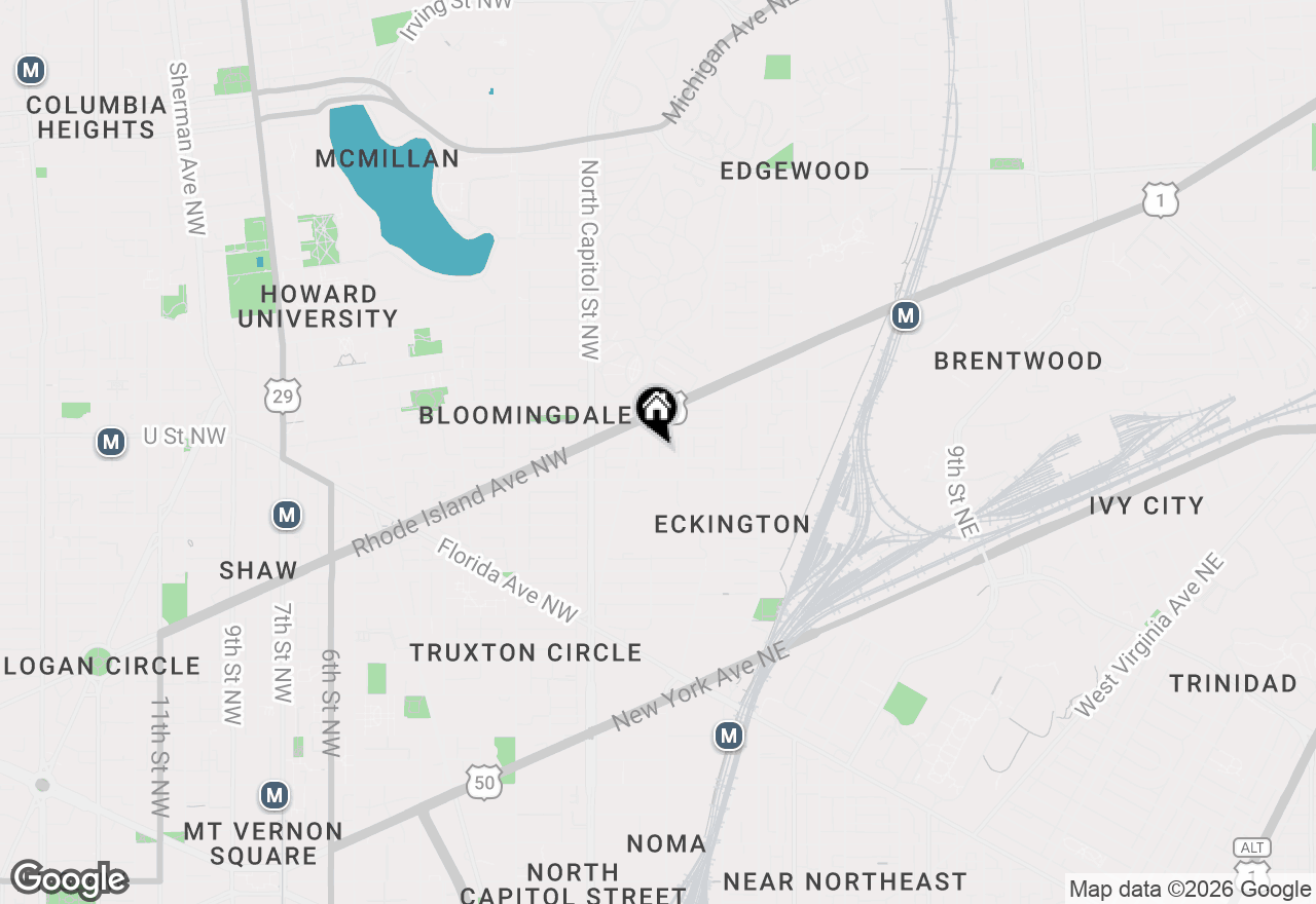 Map of 1923 1st Street Ne, Washington, DC 20002