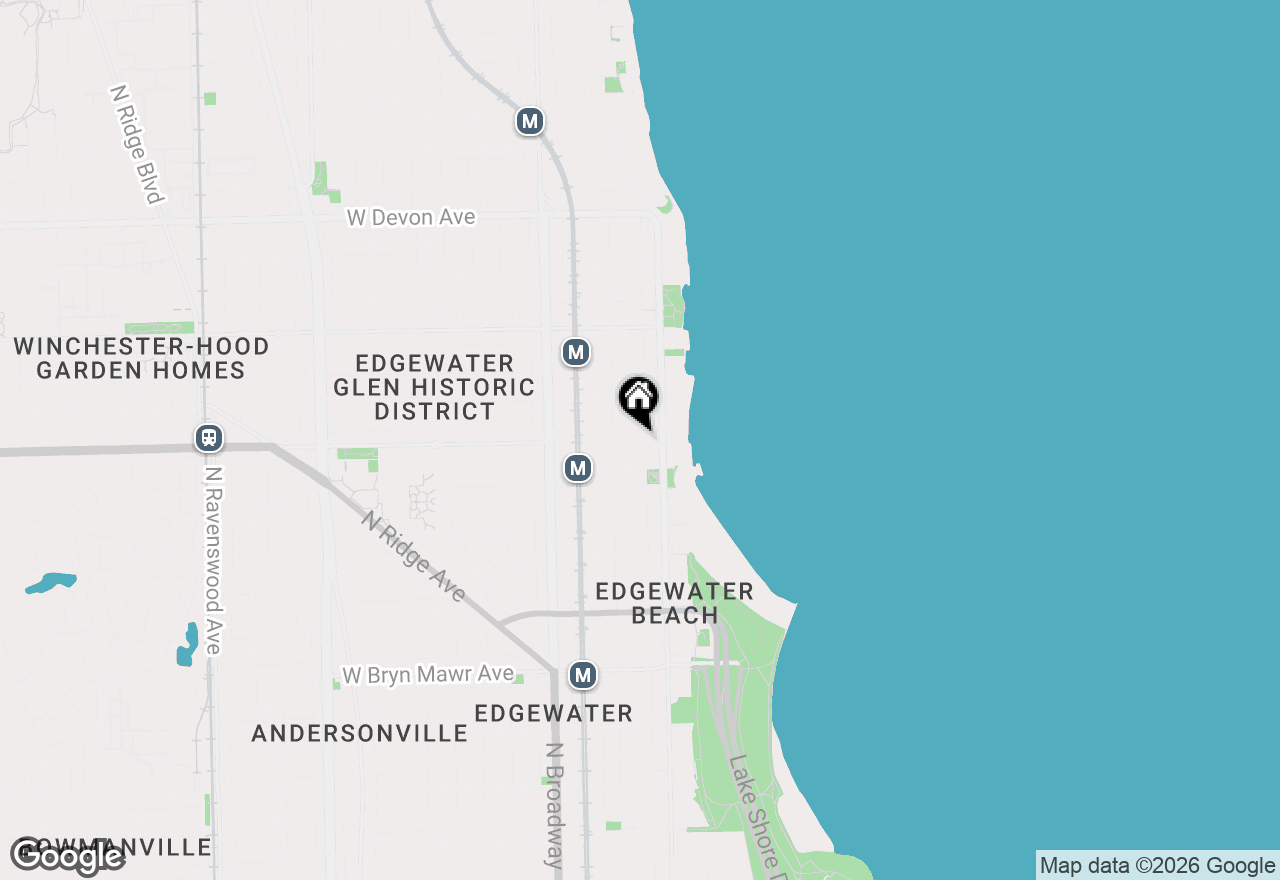 Map of 6001 N Kenmore Avenue #206, Chicago, IL 60660
