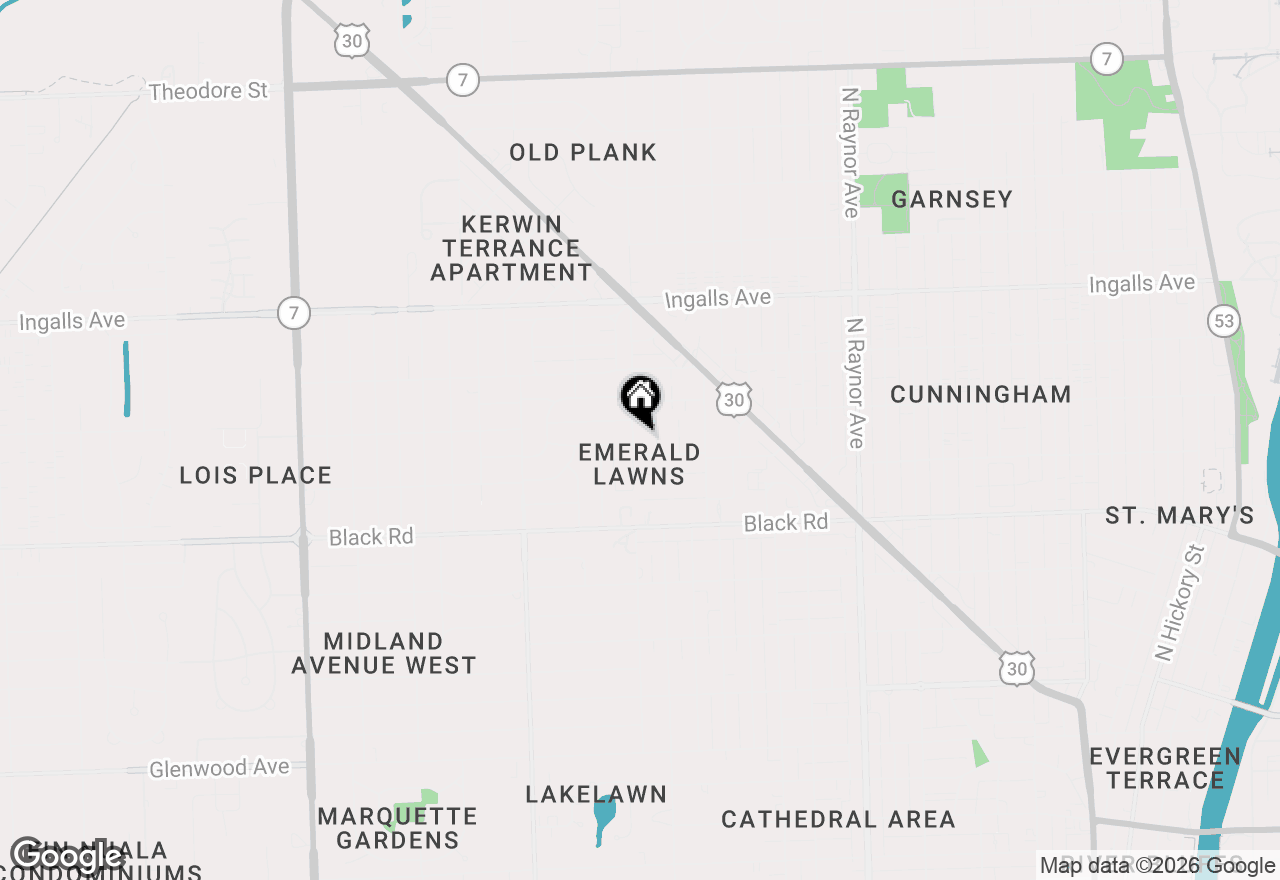 Map of 910 Catherine Street, Joliet, IL 60435