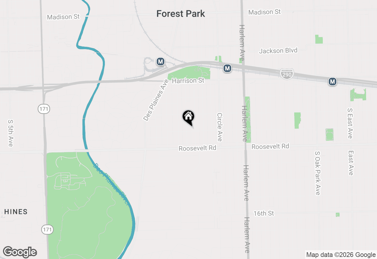 Map of 1044 Ferdinand Avenue, Forest Park, IL 60130