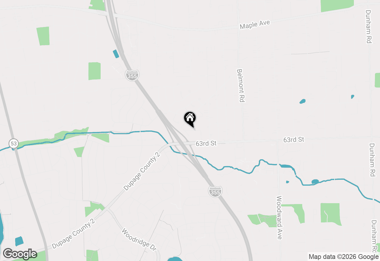 Map of 2548 Huntleigh Lane, Woodridge, IL 60517